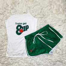 Load image into Gallery viewer, New print suspender shorts suit AY1050