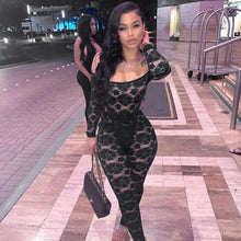 Load image into Gallery viewer, Sexy lace one-shoulder jumpsuit two-piece set(AY1768)