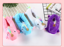 Load image into Gallery viewer, Hot-selling children's cute unicorn plush slippers(HPSD132)