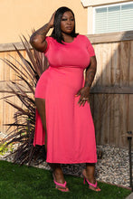 Load image into Gallery viewer, Plus size irregular slit two-piece set(AY1975)