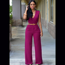Load image into Gallery viewer, Loose Slim Sleeveless Jumpsuit with Belt AY1150