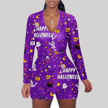 Load image into Gallery viewer, Halloween print long sleeve jumpsuit(AY1436)
