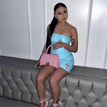 Load image into Gallery viewer, Sexy cross embroidered breast wrap dress AY1996