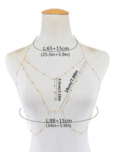 Load image into Gallery viewer, Sexy Flash Diamond Pendant Tassel Necklace Chest Chain(AE4089)