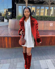 Load image into Gallery viewer, Trendy lapel plush PU jacket(AY1443)