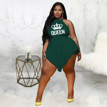 Load image into Gallery viewer, Plus size Irregular Crown Sleeveless Jumpsuit(AY1777)