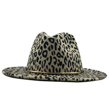 Load image into Gallery viewer, Hot Selling Metallic Leopard Print Jazz Hat