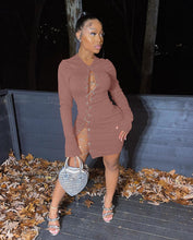 Load image into Gallery viewer, Sexy hollow striped dress(AY1392)