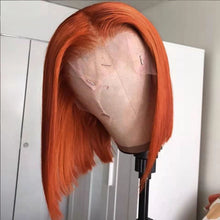 Load image into Gallery viewer, Human Hair Short Bob Orange Wigs(AH5052)