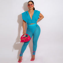 Load image into Gallery viewer, Zipper hooded mesh with underwear set AY1989