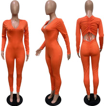 Load image into Gallery viewer, Fashion drawstring pleated jumpsuit(AY1458)