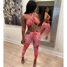 Load image into Gallery viewer, Trendy printed tube top trousers set AY2036