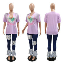 Load image into Gallery viewer, Tassel print slim fit multicolor T-shirt AY2006