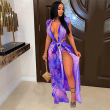 Load image into Gallery viewer, Sleeveless Cardigan Print Swimsuit AY2031