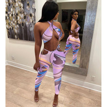 Load image into Gallery viewer, Trendy printed tube top trousers set AY2036