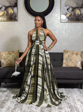 Load image into Gallery viewer, Drawstring Vintage Print Dress AY1968