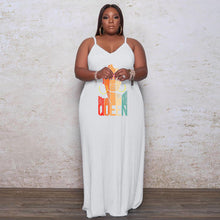 Load image into Gallery viewer, Loose floor mop queen print dress AY1990