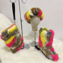 Load image into Gallery viewer, Hot selling fur set come(Headband bag boots ) HPSD142