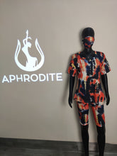 Load image into Gallery viewer, Tie-dye V-neck sports shorts suit AY1137