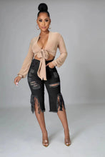 Load image into Gallery viewer, Hot tassel hole elastic jeans AY1899