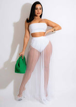 Load image into Gallery viewer, Pleated mesh chest wrap two-piece set AY1944
