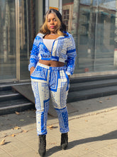 Load image into Gallery viewer, Cashew flower print casual two-piece suit(AY1431)