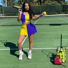 Load image into Gallery viewer, Sexy stitching culottes two piece suit AY1036