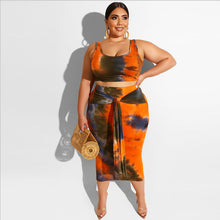 Load image into Gallery viewer, Tie-dye printed tight hip lift suit AY1199