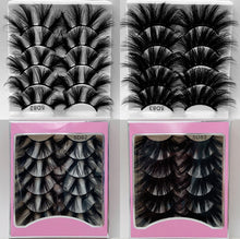 Load image into Gallery viewer, 5 pairs of 25mm mink eyelashes
