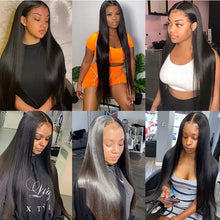 Load image into Gallery viewer, Human hair 150% natural color straight 13*4 lace wig(AH5051)