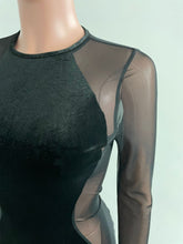 Load image into Gallery viewer, Sexy Velvet Mesh Panel Dress(AY1883)