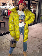 Load image into Gallery viewer, Hot selling bright color stand collar long cotton jacket(A11261)