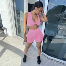 Load image into Gallery viewer, Fashion solid color vest two piece set(AY1851)