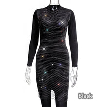Load image into Gallery viewer, Sexy Rhinestone Mesh Dress (No Lingerie)AY1808