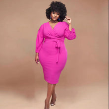 Load image into Gallery viewer, Fashion puff sleeve one-piece dress(AY1279)
