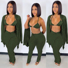 Load image into Gallery viewer, Fashion long-sleeved woolen jacket and trousers three-piece suit(AY1446)