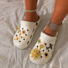 Load image into Gallery viewer, Explosive Rhinestone Hole Shoes Baotou Sandals(HPSD099)