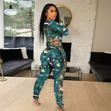 Load image into Gallery viewer, Sexy Christmas print jumpsuit(AY1527)