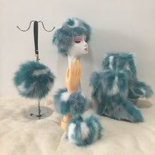 Load image into Gallery viewer, Colorful plush boots round pack four-piece suit(HPSD164)