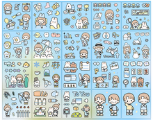 Load image into Gallery viewer, oil rabbit diary cute waterproof sticker(AE4034)