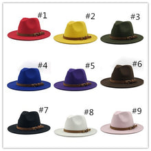 Load image into Gallery viewer, Belt woolen jazz hat(GX4017)