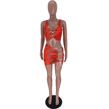 Load image into Gallery viewer, Letter printing sexy two-piece suit AR2117