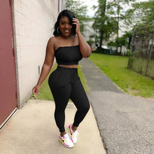 Load image into Gallery viewer, Pleated tube top leisure suit AY1114