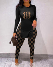 Load image into Gallery viewer, Fashion letter printing two-piece set(AY1599)