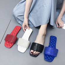 Load image into Gallery viewer, Square head diamond slippers