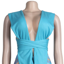 Load image into Gallery viewer, Hot sale sexy wrap chest print trousers set(AY1857)