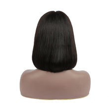 Load image into Gallery viewer, Human hair natural color BOBO head wig mid-point short straight hair(AH5030)