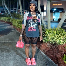 Load image into Gallery viewer, Fashion Printed Fringe Short Sleeve T-Shirt(AY1793)