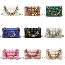 Load image into Gallery viewer, Fashion plaid thick chain portable small square bag(AB2060)