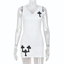 Load image into Gallery viewer, V-neck sleeveless head cross hip Dress AY1997